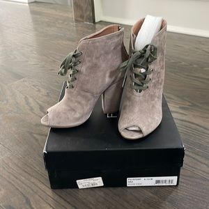 Firth grey suede heeled booties